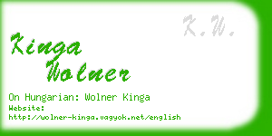 kinga wolner business card